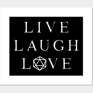 D20 Live Laugh Love Posters and Art